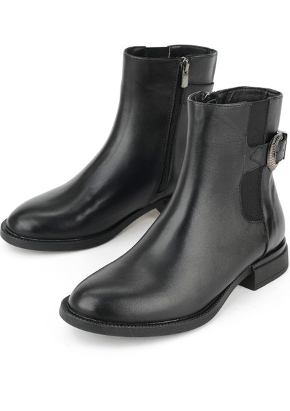 , Kadın Hakiki Deri Bot 1531022Z7614 Siyah