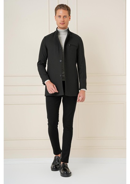 Ka 089 Slim Fit Siyah Spor Kaban