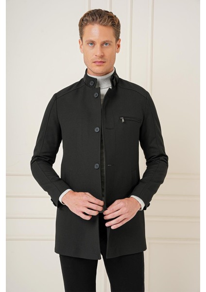 Ka 089 Slim Fit Siyah Spor Kaban modelleri