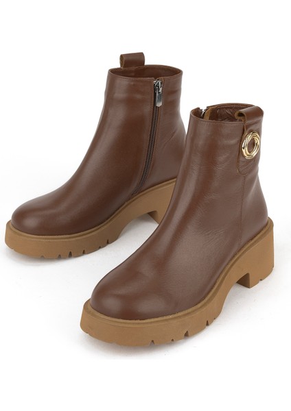 , Kadın Hakiki Deri Bot 1531030Z2593 Taba indirimleri