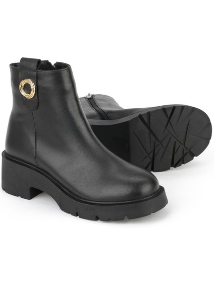 , Kadın Hakiki Deri Bot 1531030Z2593 Siyah fırsatları