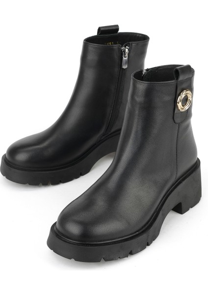 , Kadın Hakiki Deri Bot 1531030Z2593 Siyah indirimleri