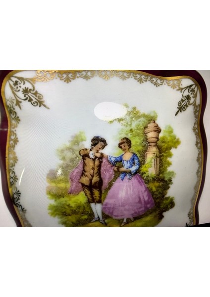 10,5 cm x 10,5 cm Ölçülerinde Fransız Limoges Bonboniyer fırsatları