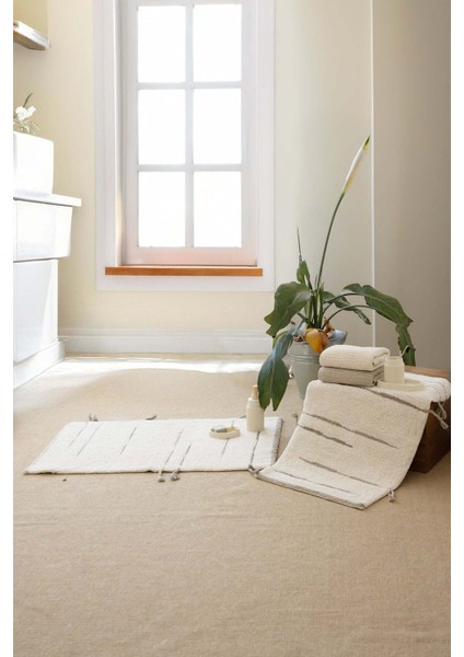 Earth Tekli Banyo Paspası %100 Pamuk 60X100 cm Yeşil modelleri