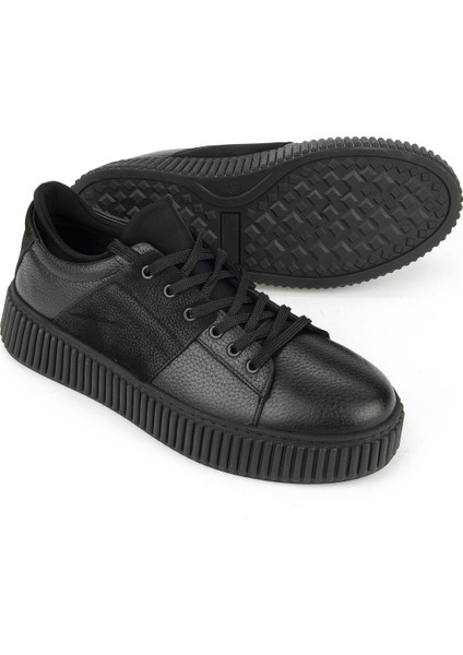 , Erkek Hakiki Deri Ayakkabı 1531025Z2509 Siyah
