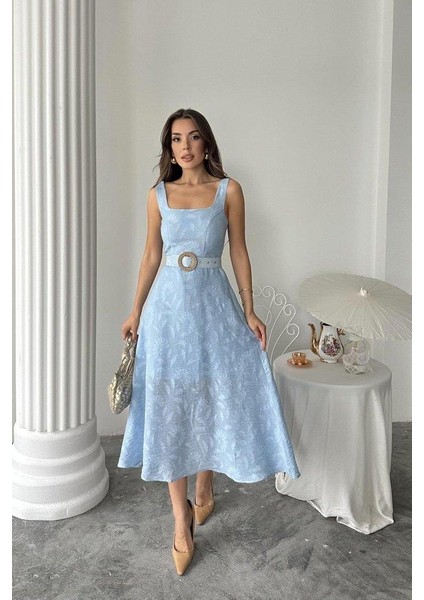 Bebe Mavi Kuplu Uzun Elbise