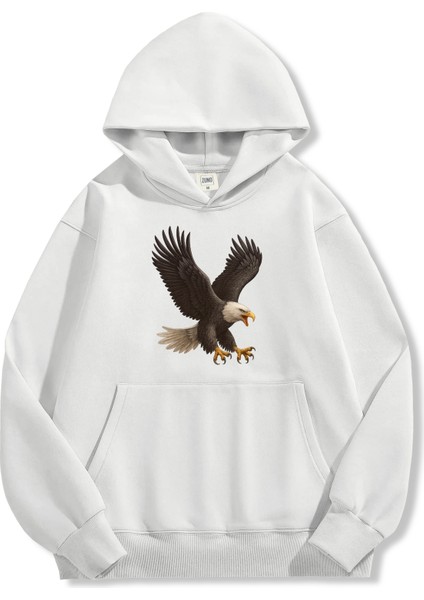 Unisex Sweatshirt Oversize Hoodie Eagle Attack