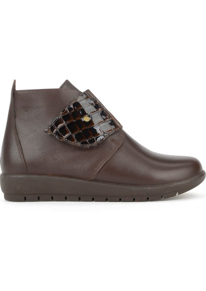 , Kadın Hakiki Deri Konfor Bot 1531022Z7551 Kahve