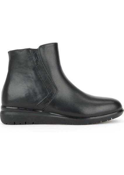 , Kadın Hakiki Deri Konfor Bot 1531022Z7647 Siyah