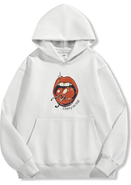 Unisex Sweatshirt Oversize Hoodie Cherry On Top