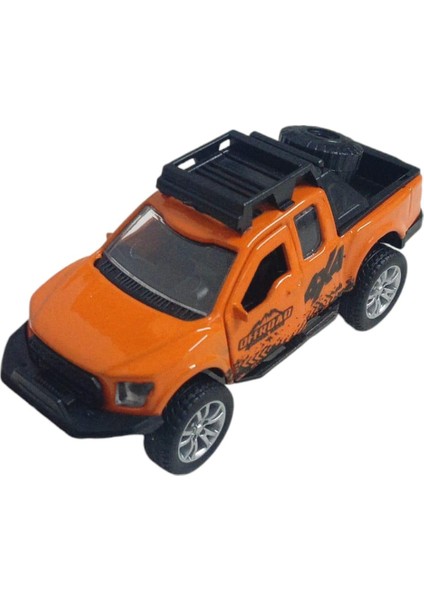 Çek Bırak Metal Arazi Aracı 13 cm - Turuncu (Lisinya)