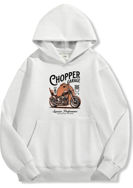 Unisex Sweatshirt Oversize Hoodie Chopper Garage