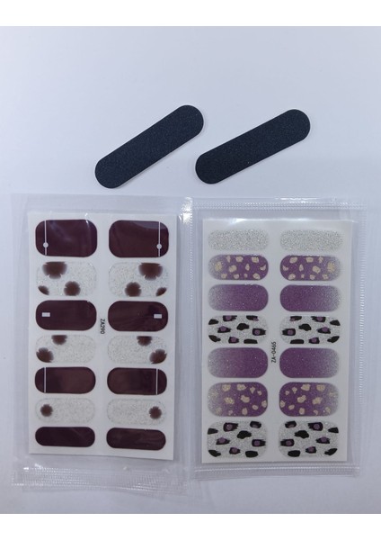 Kendinden Yapışkanlı Nail Sticker 2 Paket Tırnak Stickeri Takma Yapışkanlı Oje