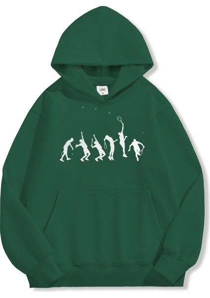 Unisex Sweatshirt Oversize Hoodie Evolution Of Tennis