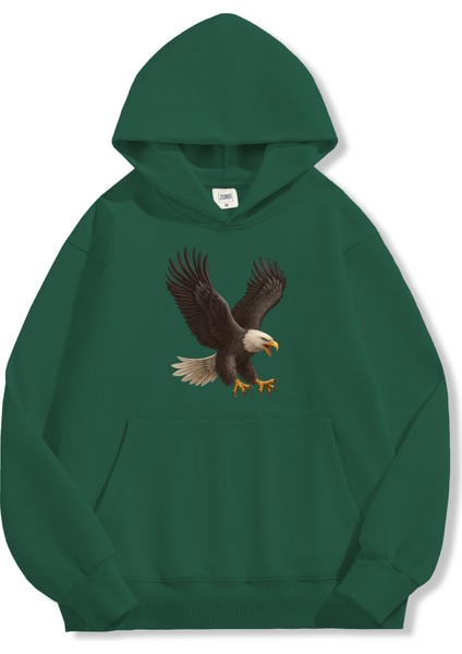 Unisex Sweatshirt Oversize Hoodie Eagle Attack