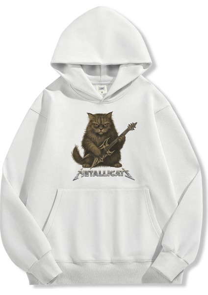 Unisex Sweatshirt Oversize Hoodie Metallica Cat