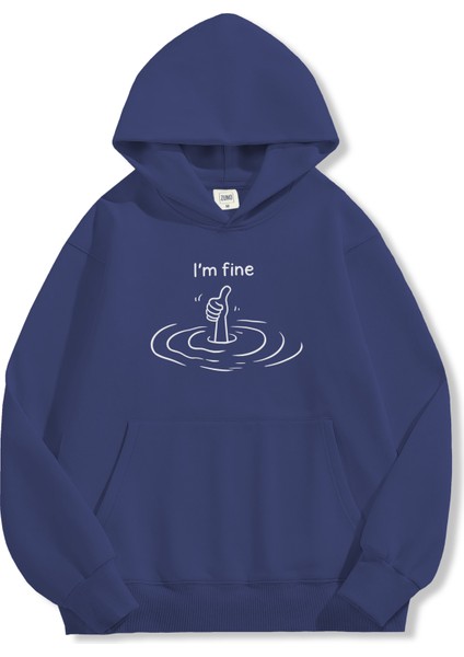 Unisex Sweatshirt Oversize Hoodie I’m Fine fiyatları