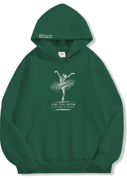 Unisex Sweatshirt Oversize Hoodie Find Your Rhythm Ballerina