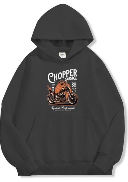 Unisex Sweatshirt Oversize Hoodie Chopper Garage