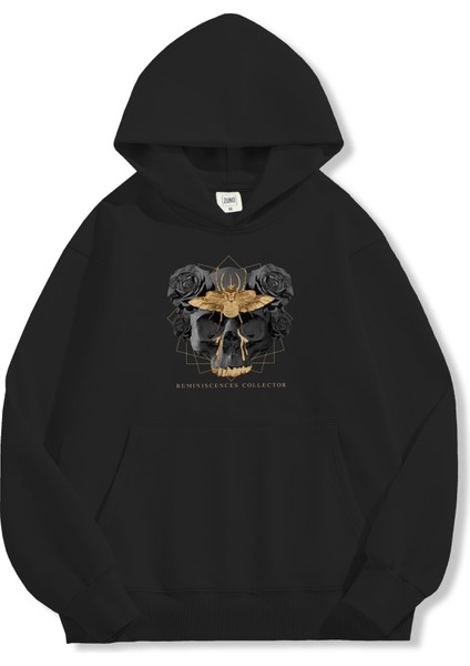 Unisex Sweatshirt Oversize Hoodie Golden Skull