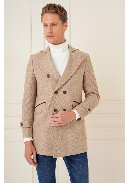 Ka 082 Slim Fit Açık Bej Spor Kaban indirimleri