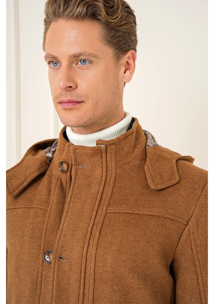 Ka 083 Slim Fit Camel Spor Kaban