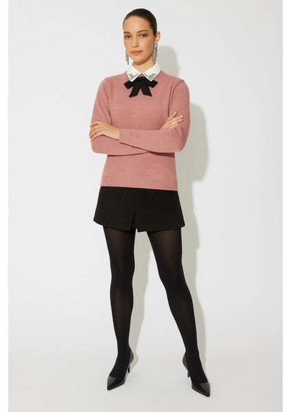 Gömlek Yaka Detaylı Kazak Pembe fiyatları