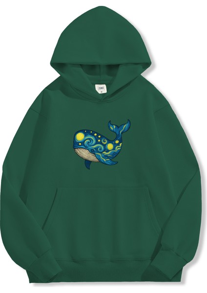 Unisex Sweatshirt Oversize Hoodie Van Gogh Whale