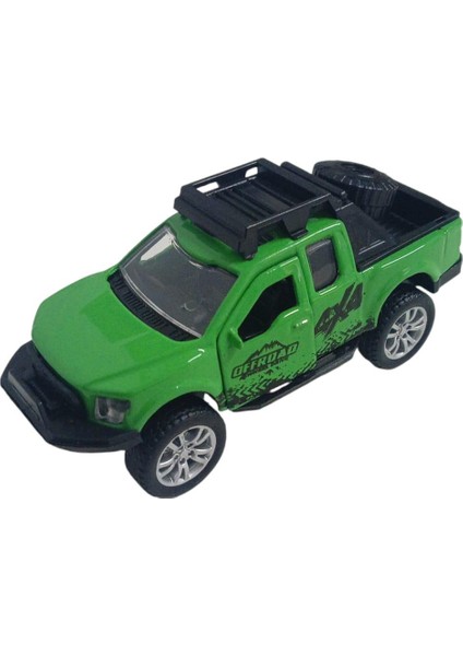 Çek Bırak Metal Arazi Aracı 13 cm - Yeşil (Lisinya)