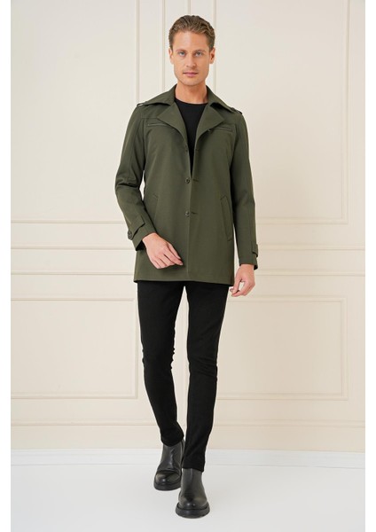 Ka 086 Slim Fit Haki Spor Kaban