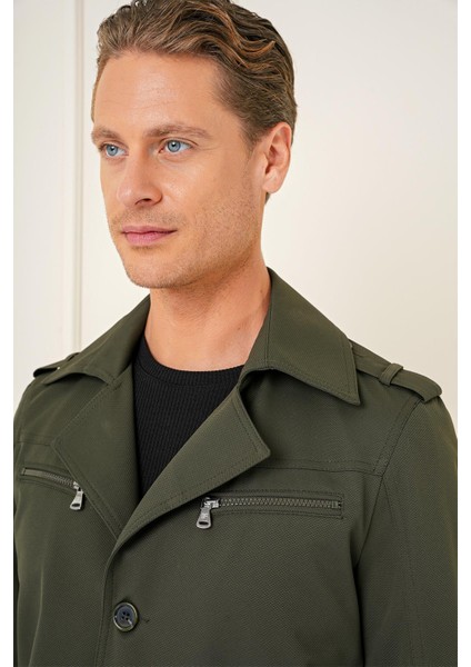 Ka 086 Slim Fit Haki Spor Kaban