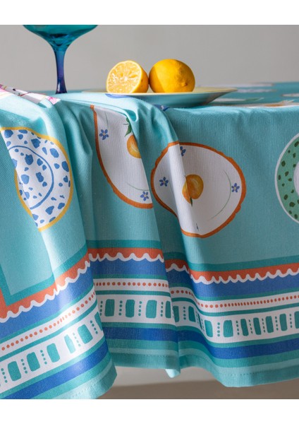 Souane Masa Örtüsü - Turkuaz - 150X150 cm fiyatları