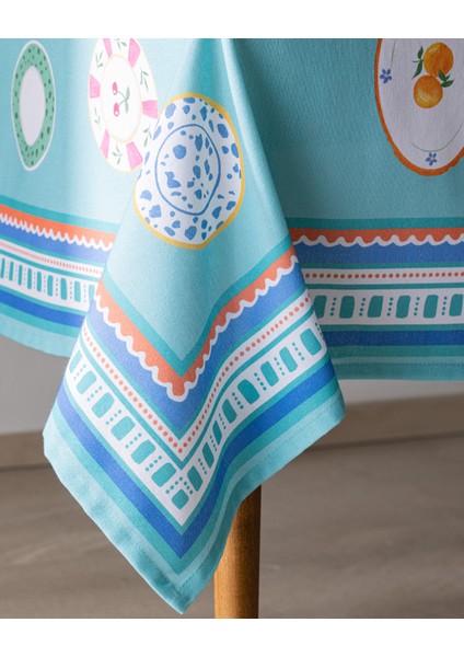 Souane Masa Örtüsü - Turkuaz - 150X150 cm modelleri