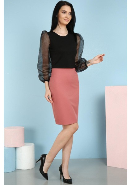 Kadın Gül kursu Yeni Sezon Kalem Ofis Etek 2146-60