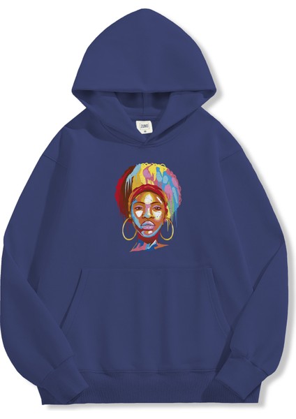Unisex Sweatshirt Oversize Hoodie Afro Woman