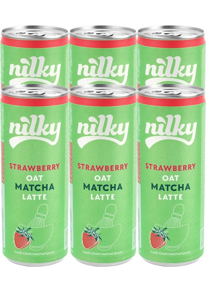 Yulaf Sütlü Çilekli Matcha Latte 6lı Paket fiyatları