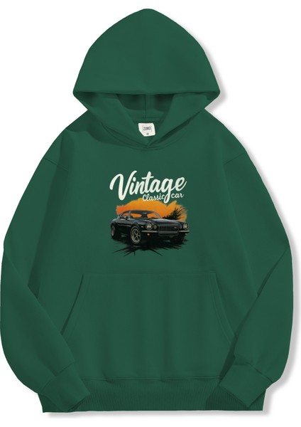 Unisex Sweatshirt Oversize Hoodie Vintage Classic Car