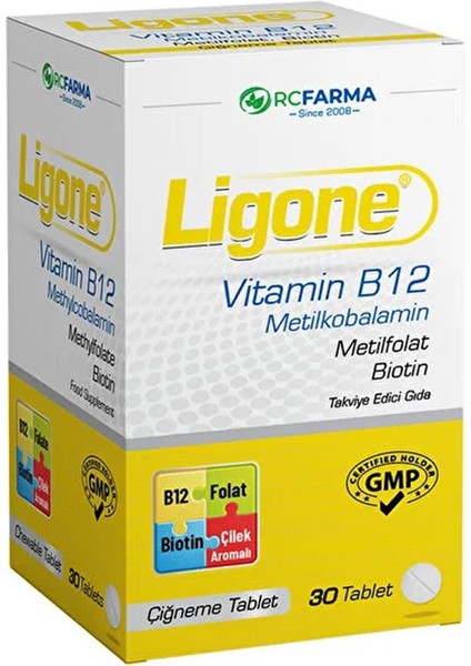 Asfstore Ligone Vitamin B12 30 Çiğneme Tablet