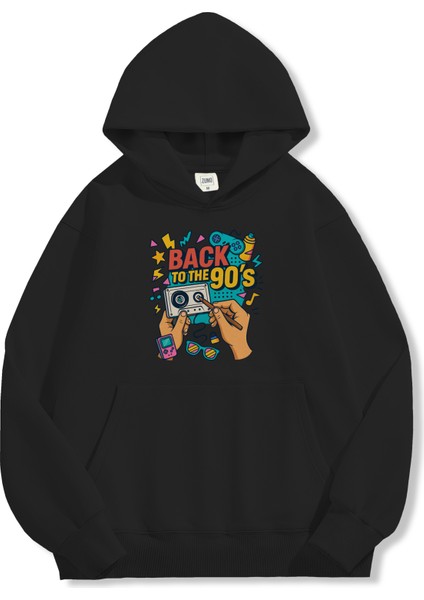 Unisex Sweatshirt Oversize Hoodie Back To The 90’s modelleri