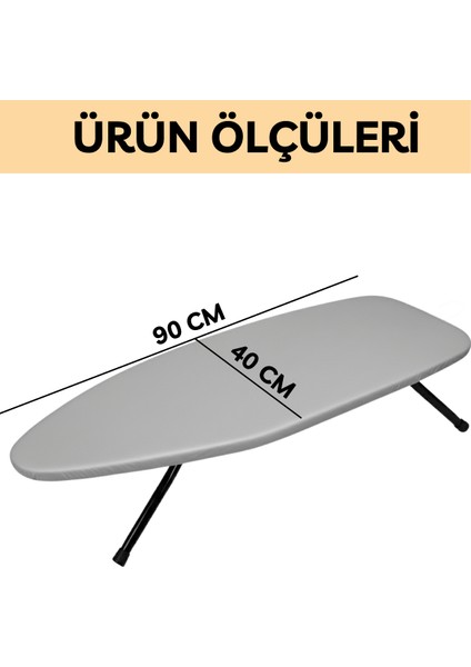 Mini Ütü Masası Pratik Konforlu Taşınabilir Portatif Hafif Asılabilir Seyahat Kompakt Ütü Masa 40X90