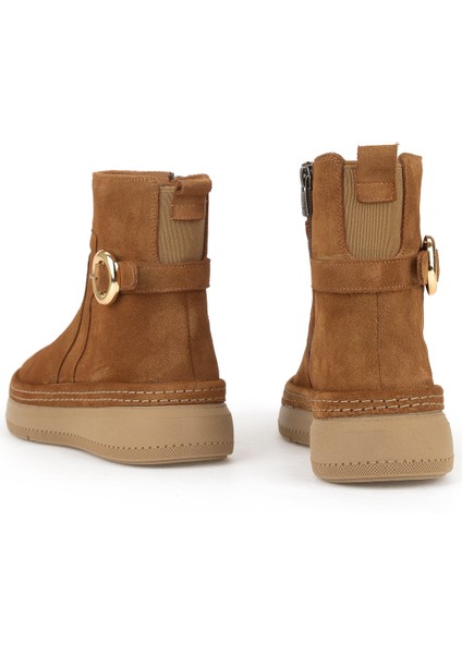 , Kadın Hakiki Deri Bot 1531050Z26105252K Taba