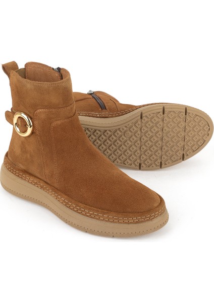 , Kadın Hakiki Deri Bot 1531050Z26105252K Taba