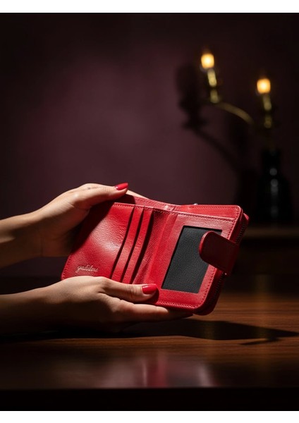 Deri Fermuarlı Küçük Kadın Cüzdanı fiyatları