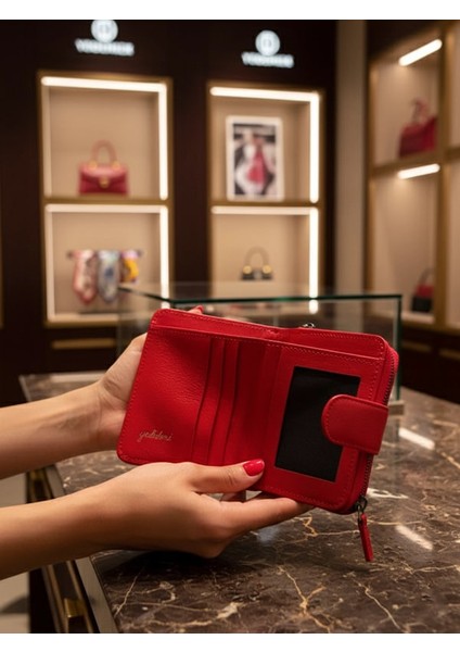 Deri Fermuarlı Küçük Kadın Cüzdanı fırsatları