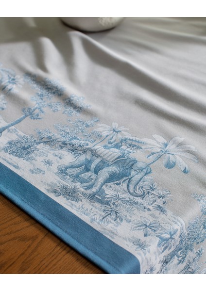 Ravage Masa Örtüsü - Gri/mavi - 150X150 cm fırsatları