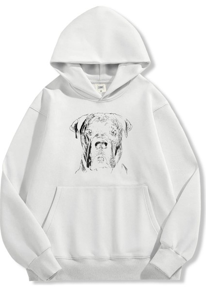 Unisex Sweatshirt Oversize Hoodie Dog Sketch