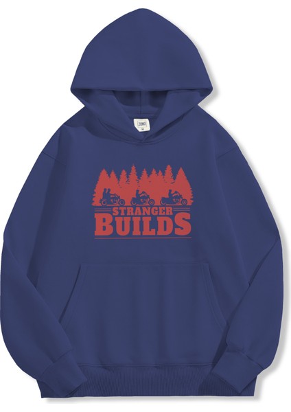 Unisex Sweatshirt Oversize Hoodie Stranger Builds fiyatları
