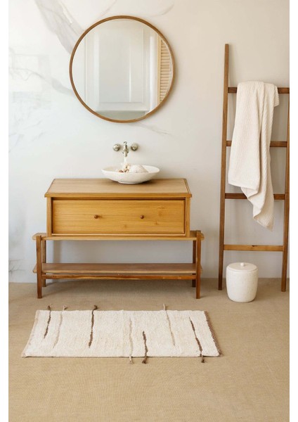 Earth Tekli Banyo Paspası %100 Pamuk 50X80 cm Kahverengi fiyatları