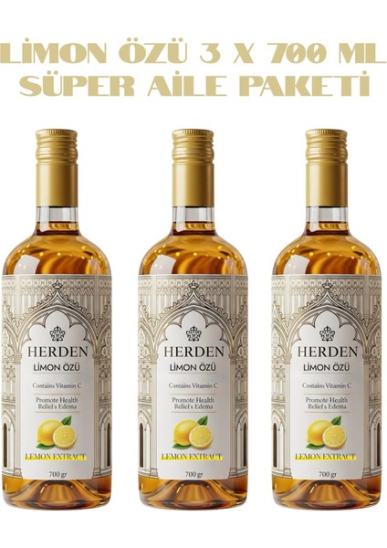 Doğal Limon Özü 3X700 ml Avantaj Paketi