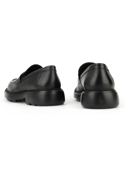, Erkek Hakiki Deri Ayakkabı 153986Z4337 Siyah